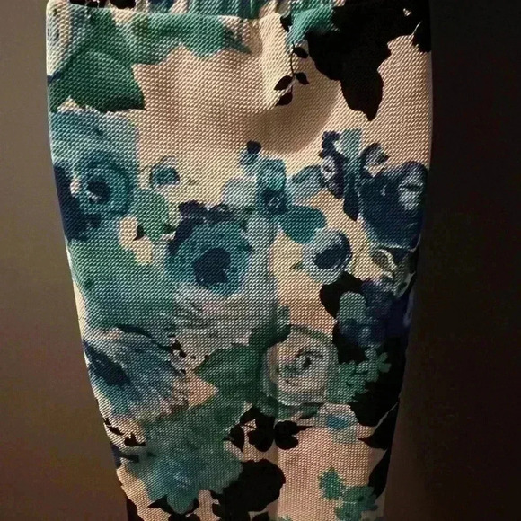 Saks Fifth Ave Red Tag Bright Floral Midi Skirt Womens Size M - Picture 2 of 4